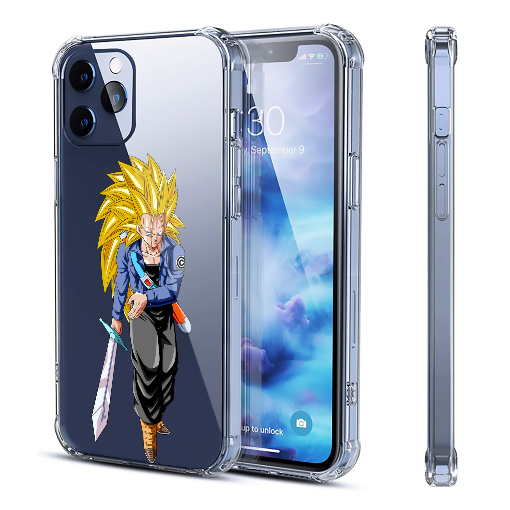 （画像用） ドラゴンボール トランクス（Torankusu）DRAGON BALL Trunks 【iPhone 12シリーズ対応】透明スマホケース（クリアソフトケース）